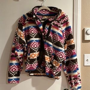 Aztec pattern pullover fleece